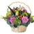 Sun Bleached Wicker Basket - Round (19cm Dia)