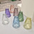 Bottle Glass Vase - Pyramid - Green (10cm)