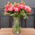 Ribbed Glass Vase with Waist - Vanity - Clear (20cm)