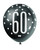 Latex Balloons - 60th Black & Silver