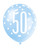 Latex Balloons - 50th Blue & Silver