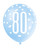 Latex Balloons - 80th Blue & Silver