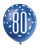 Latex Balloons - 80th Blue & Silver
