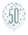 Latex Balloons - 50th Pink & Silver