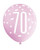 Latex Balloons - 70th Pink & Silver