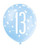 Latex Balloons - 13th Blue & Silver