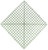 Flower Wall Panel - Square Green Plastic