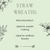 50cm (19.7") Wreath Ring - Straw