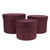 Hat Boxes - Plum Suede (Set of 3)