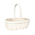 Softwood Trug with Handle - White (28cm L)