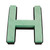 "H" OASIS® NAYLORBASE® Eco-Base Quick Clip Floral Foam Tribute Letters