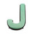 "J" OASIS® NAYLORBASE® Eco-Base Quick Clip Floral Foam Tribute Letters