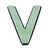 "V" OASIS® NAYLORBASE® Eco-Base Quick Clip Floral Foam Tribute Letters