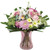 Hand Tie Hour Glass Pencil Pleat Vase - Pink