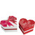 Hat Boxes - Hearts with Contemporary Skyline Print (Set of 2)