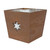 Square Plywood Planter With Glitter Snowflake