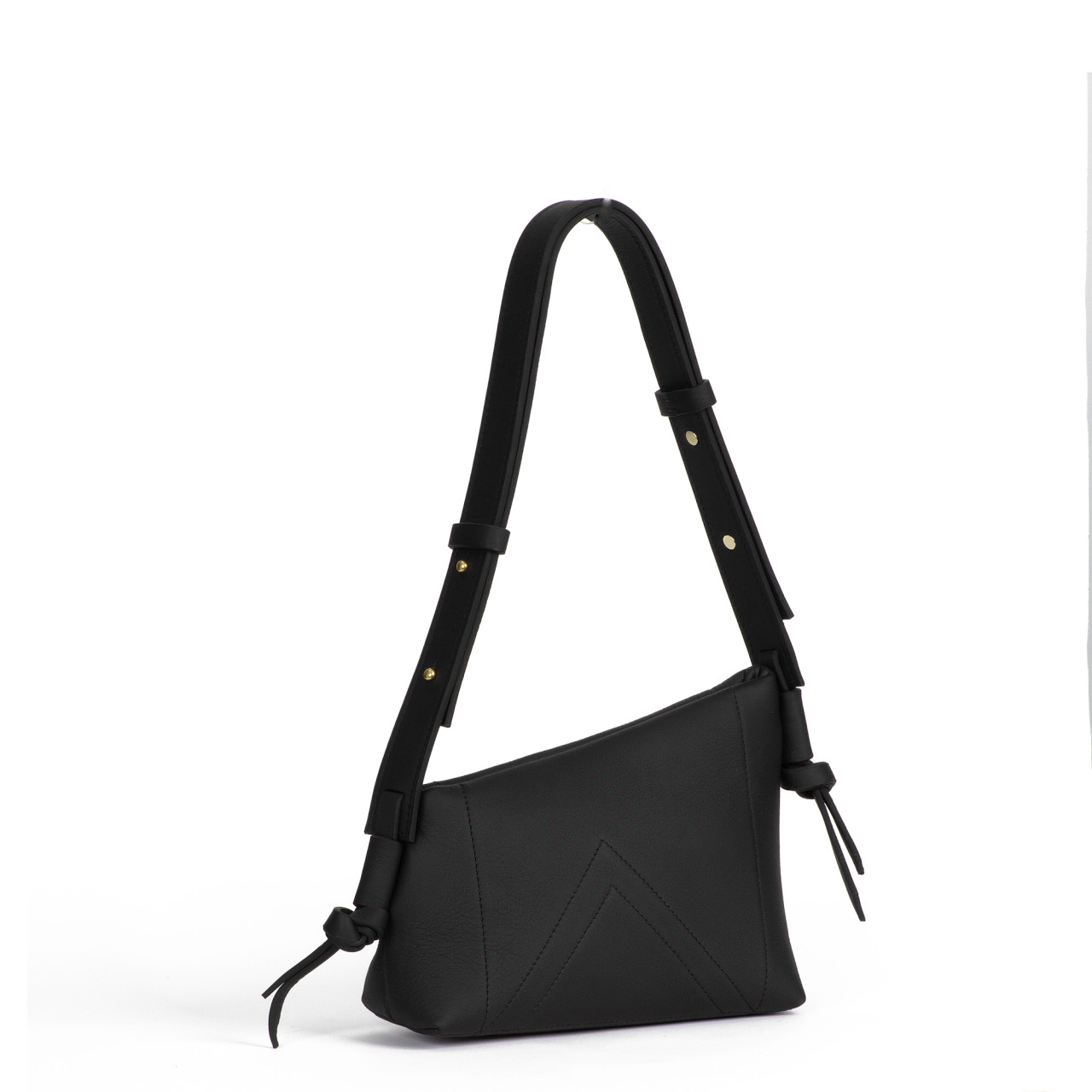 shoulder bag／コーデュラブラック The K Shoulder Bag – Black Leather Frame Bag | KOTA Boutique