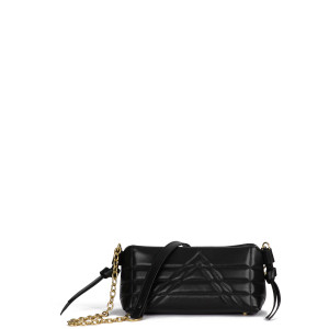 The Mini Joni – Black Lambskin Crossbody with Brass Chain The Mini Joni – Black Lambskin Crossbody with Brass Chain