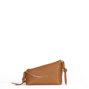 Mini Chain K Crossbody – Caramel Taurillon Leather with Brass Chain Mini Chain K Crossbody – Caramel Taurillon Leather with Brass Chain
