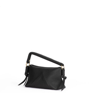 The Angle Clutch – Black Grained Taurillon Leather with Original Handle The Angle Clutch – Black Grained Taurillon Leather with Original Handle