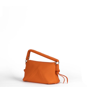 The Angle Clutch – Orange Grained Taurillon Leather with Original Handle The Angle Clutch – Orange Grained Taurillon Leather with Original Handle