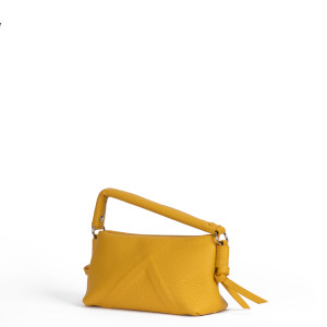 The Angle Clutch – Yellow Grained Taurillon Leather with Original Handle The Angle Clutch – Yellow Grained Taurillon Leather with Original Handle