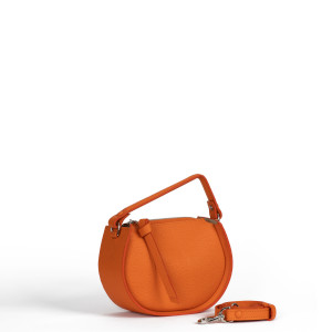The Angle Top Handle – Orange Grained Taurillon Leather with Signature Handle The Angle Top Handle – Orange Grained Taurillon Leather with Signature Handle
