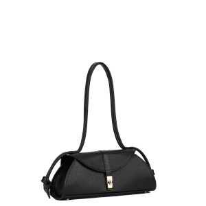 Tash Shoulder Bag – Black Buffalo Calf Leather Tash Shoulder Bag – Black Buffalo Calf Leather