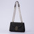 Darling Chain Leather Shoulder Handbag-Black