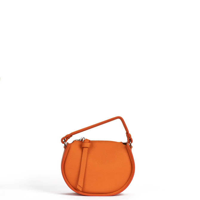 The Angle Top Handle  in Orange Taurillon 