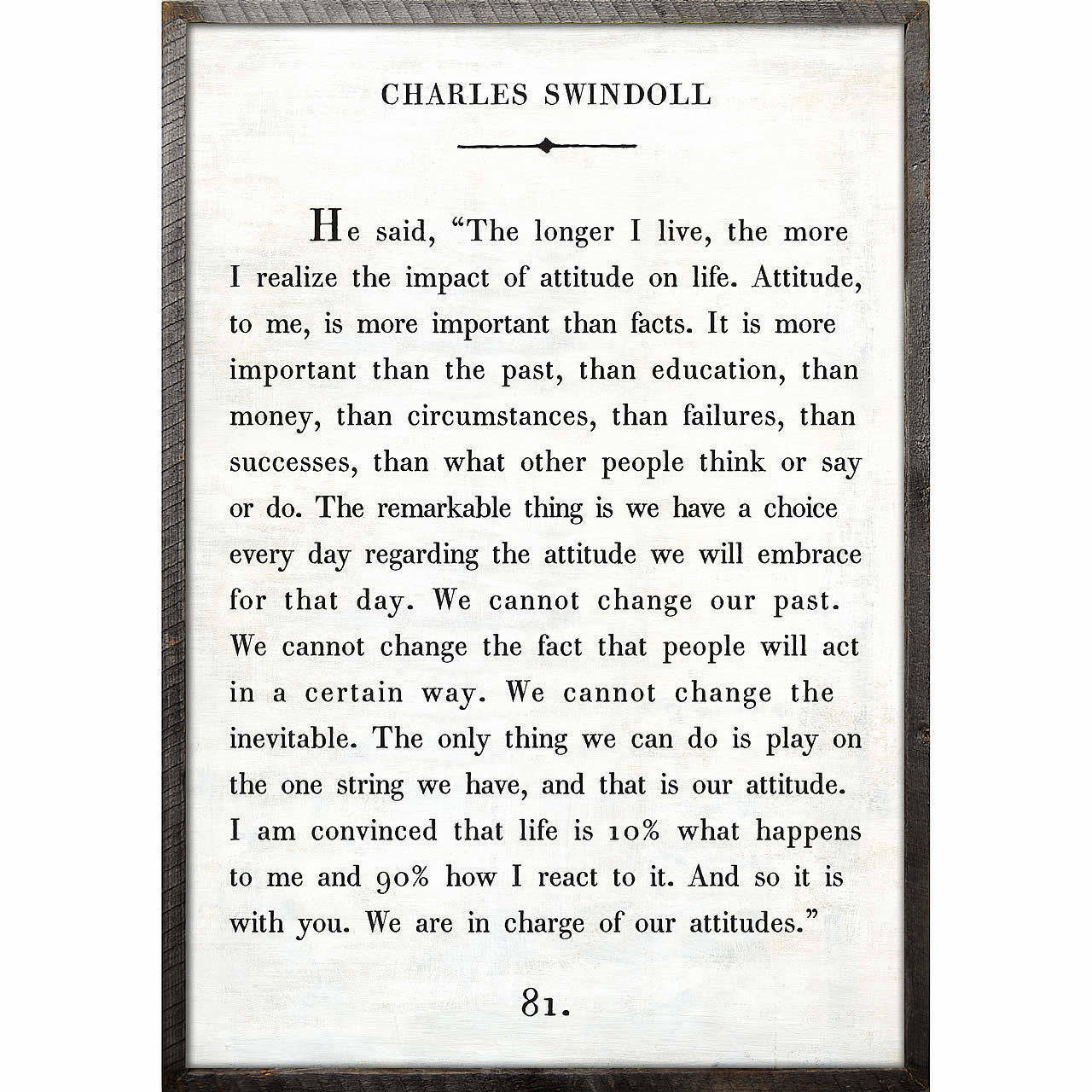 Charles Swindoll Art Print Charcoal, Cream, White Sugarboo and Co