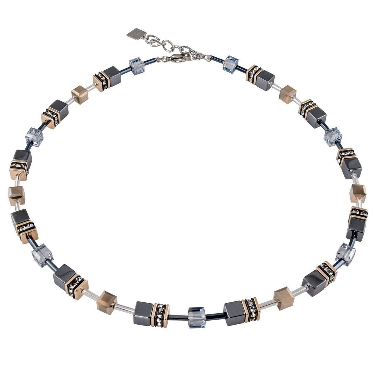 Geo Cube Necklace | Coeur De Lion | Chrome, Rose Gold
