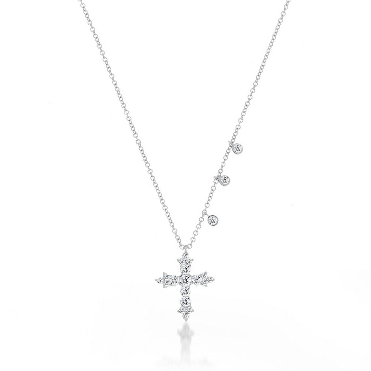 Diamond Cross Necklace by Meira T 