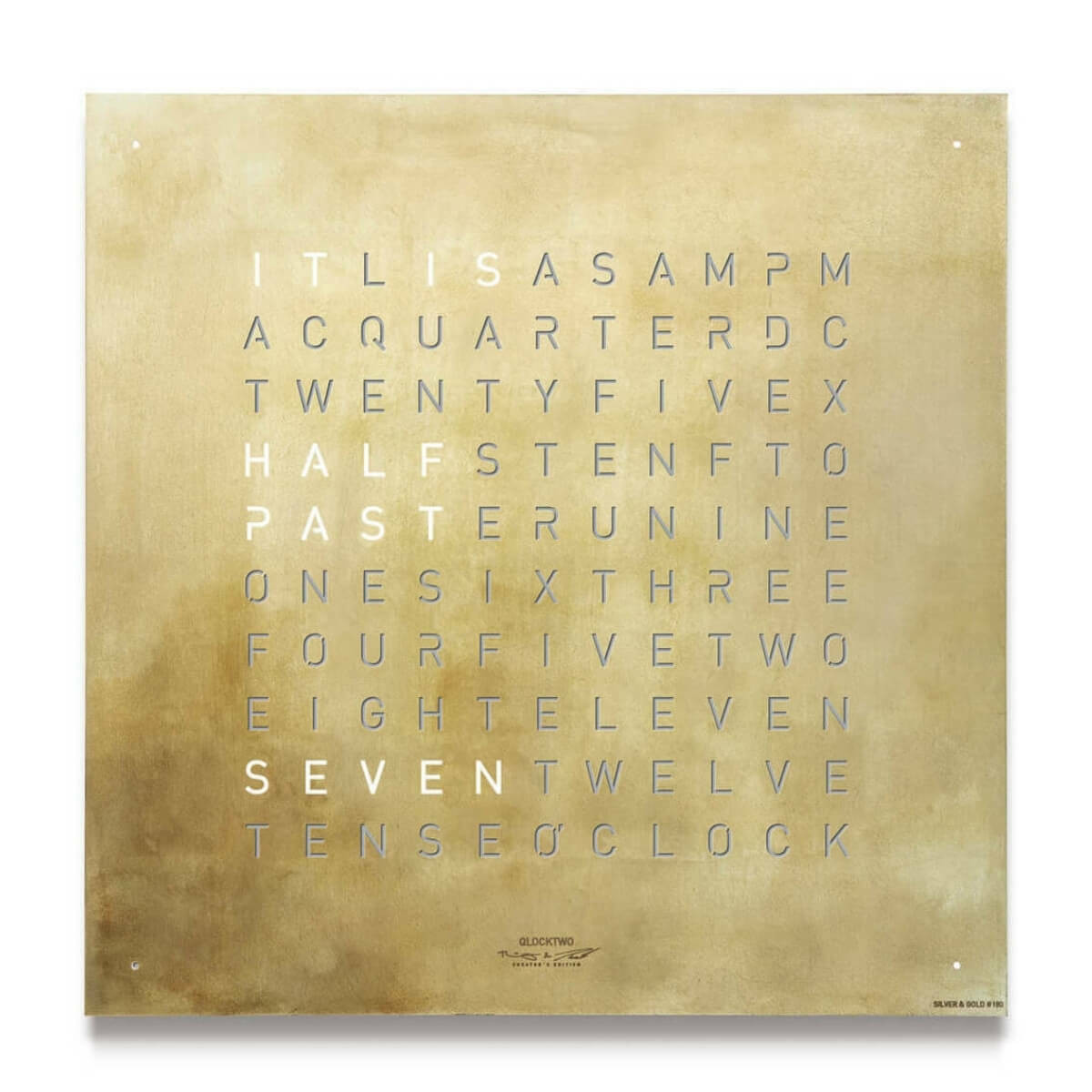QLOCKTWO CLASSIC クリエーターズ エディション流星 QLOCKTWO - EARTH 45 SILVER & GOLD CREATOR'S EDITION
