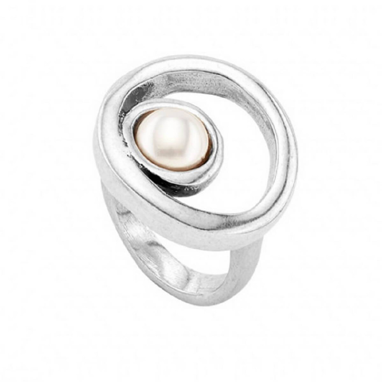 11.5mm Rare Cool-Toned Silver White Australian South Sea Pearl Ring, S925  Silver Luxe Flower Basket Setting with Sparkling CZ, Satin Lustre — Starlit  Pearls