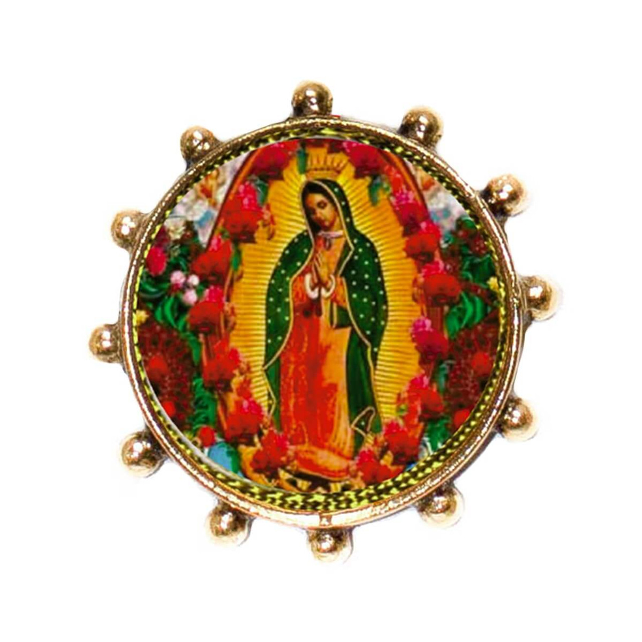 Virgins Saints and Angels Guadalupe Heavenly Ring Gold