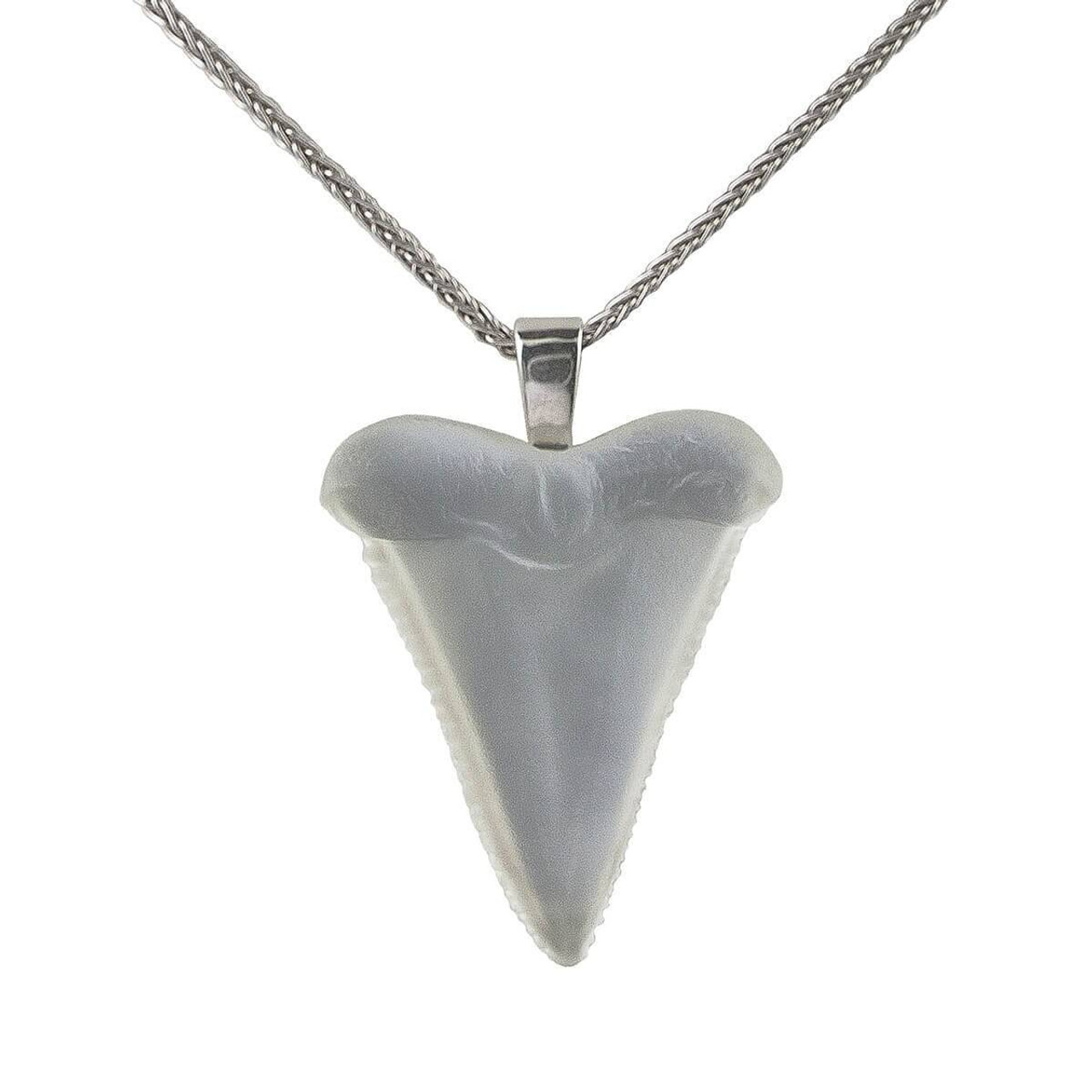 Amazon.com: Jewelry Trends Sterling Silver Shark Tooth Pendant Necklace 18