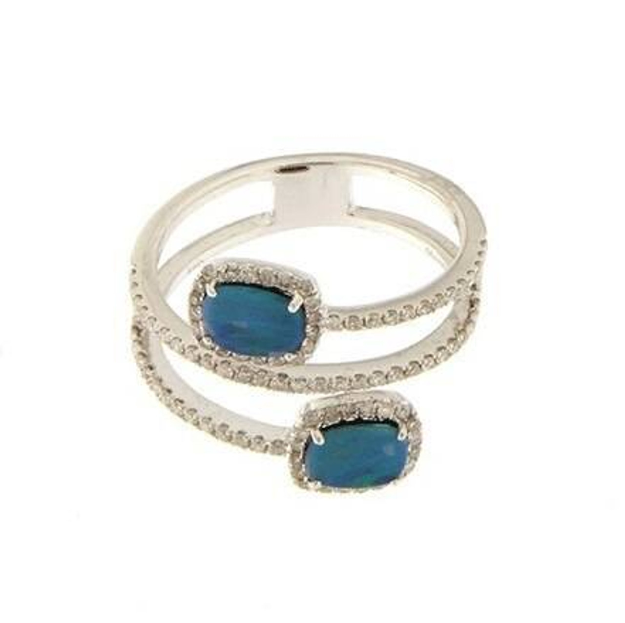 Australian Blue Opal Ring by Meira T Giving Tree Gallery