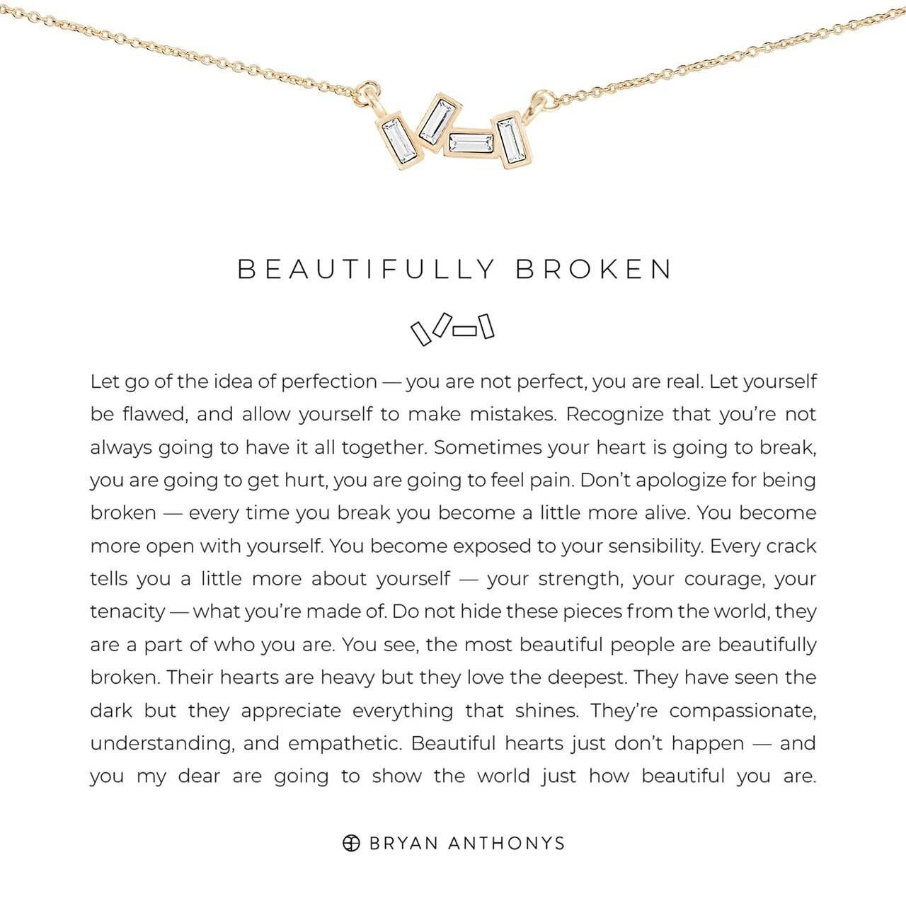 Beautifully Broken Necklace - Gold