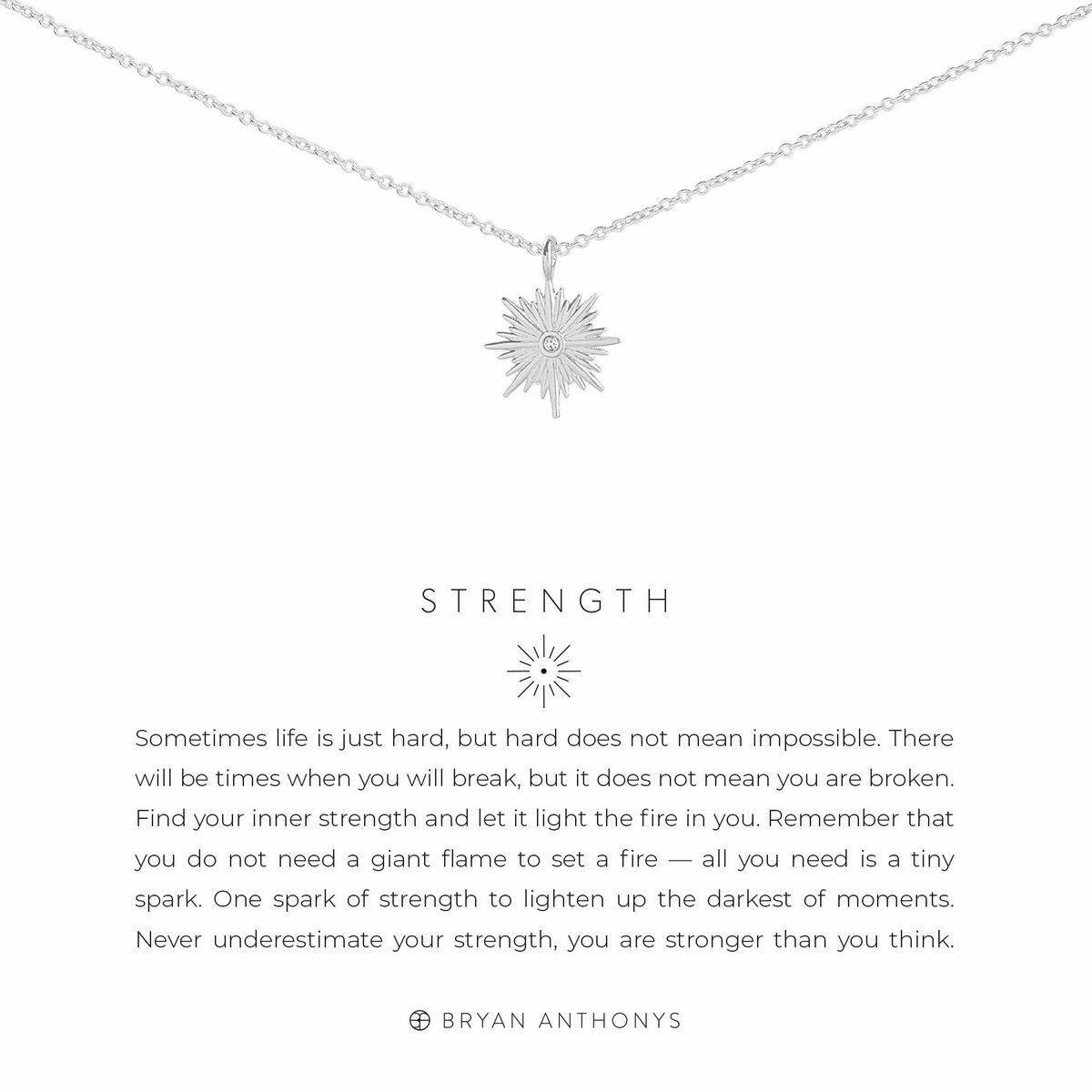 Strength Necklace Silver by Bryan 