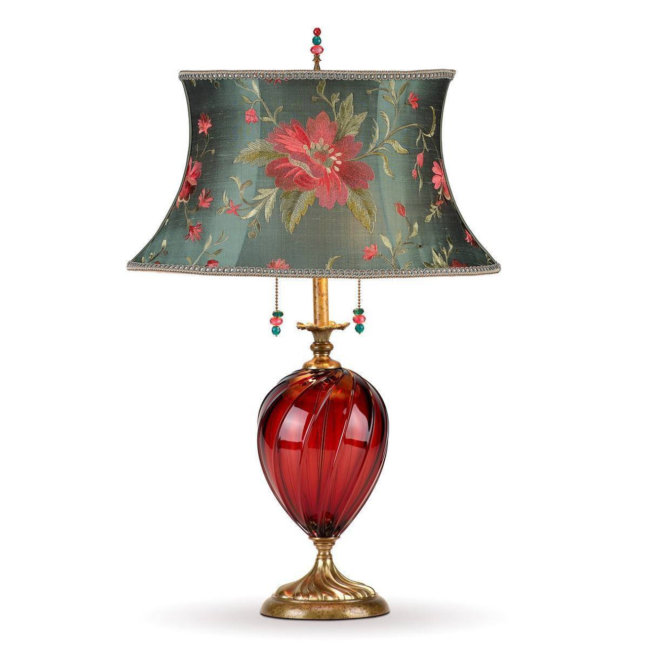 maroon table lamps