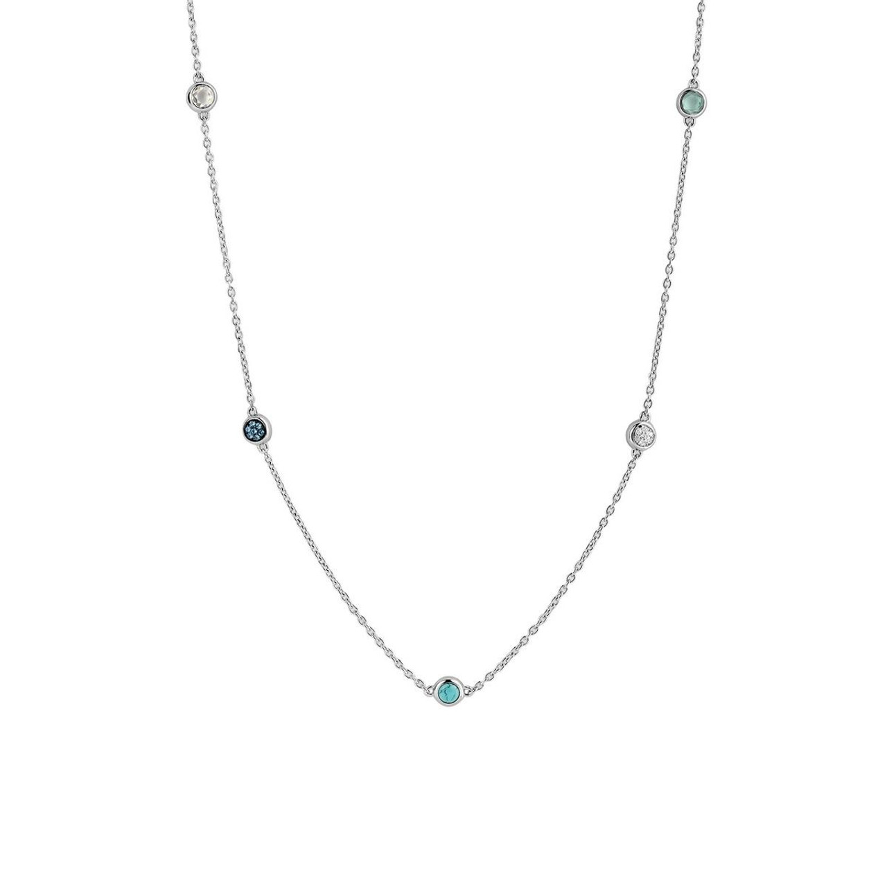 Amali Oxidized Sterling Silver Turquoise Station Necklace N-1435-TQ -  Hurdle's Jewelry