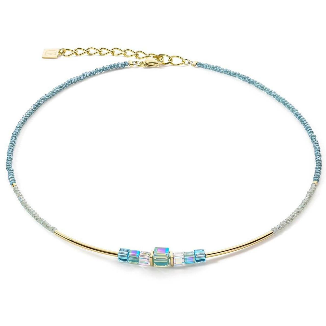 Coeur De Lion multicolour rainbow gold necklace. – Bramley's Jewellers