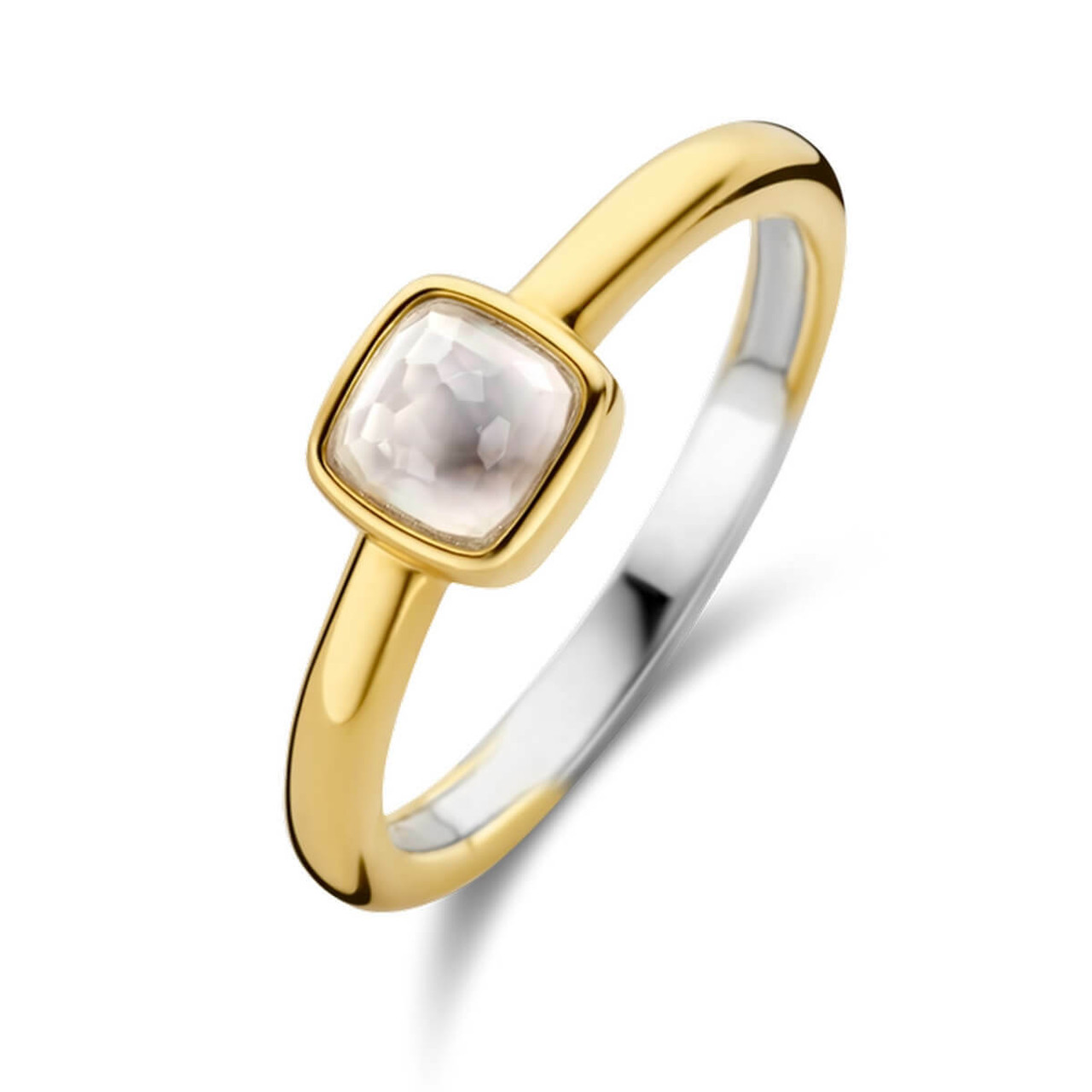 Delicate Square Mother Of Pearl Ring By Clover and Swift |  notonthehighstreet.com