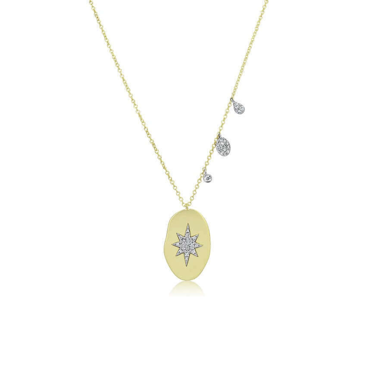 Starburst Diamond Pendant and 14K Gold necklace – M. Lowe and Co.