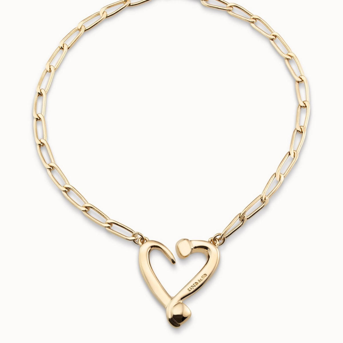 One Love Necklace Gold by UNOde50 | Giving Tree Gallery