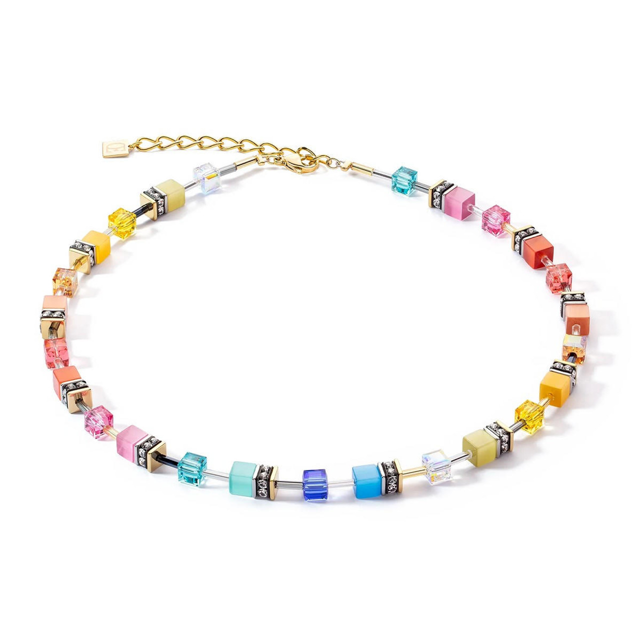 GeoCUBE® necklace multicolour rainbow – COEUR DE LION (UK-WORLD)