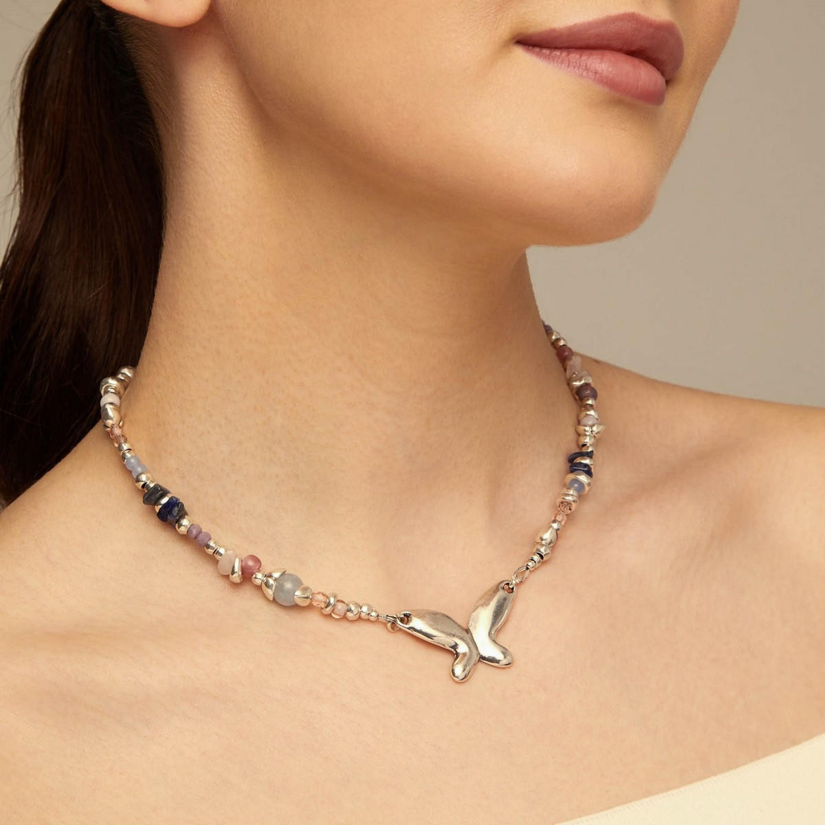 UNOde50 – Collana Chain 9 Corta Unisex – Lega Placcata Argento 925 – Fatto A Mano