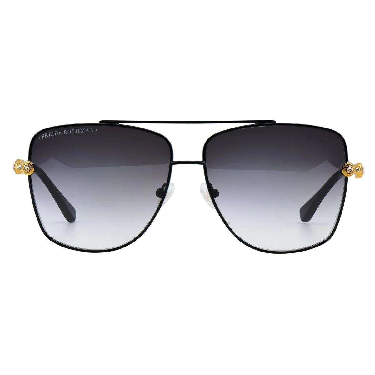 Malka Sunglasses Black + Gold by Freida Rothman