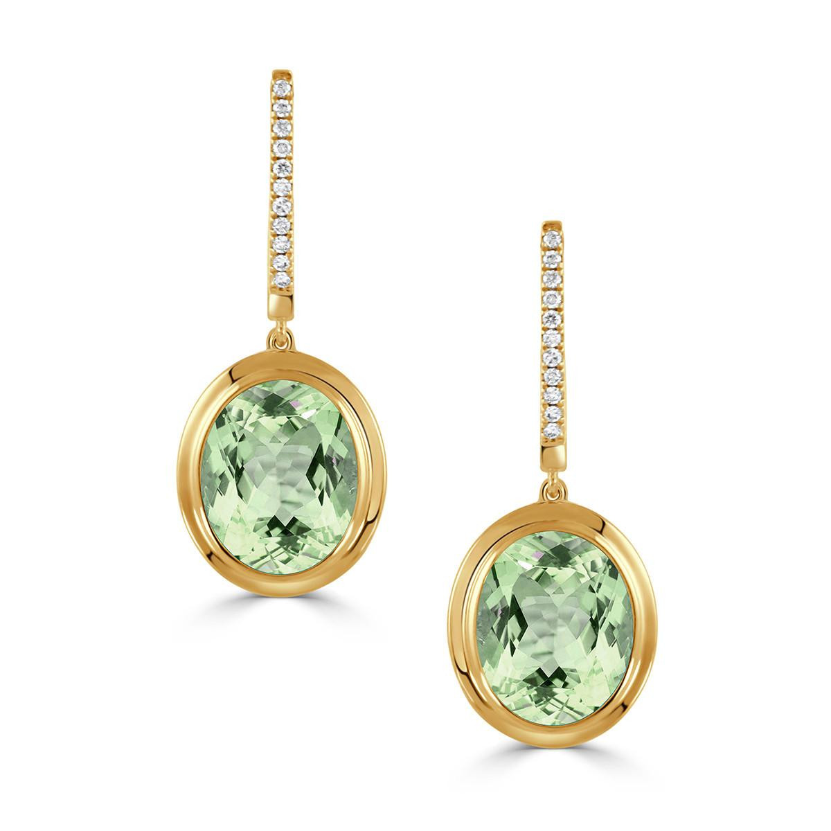 Mint Mojito Green Amethyst Earrings by Doves Jewelry